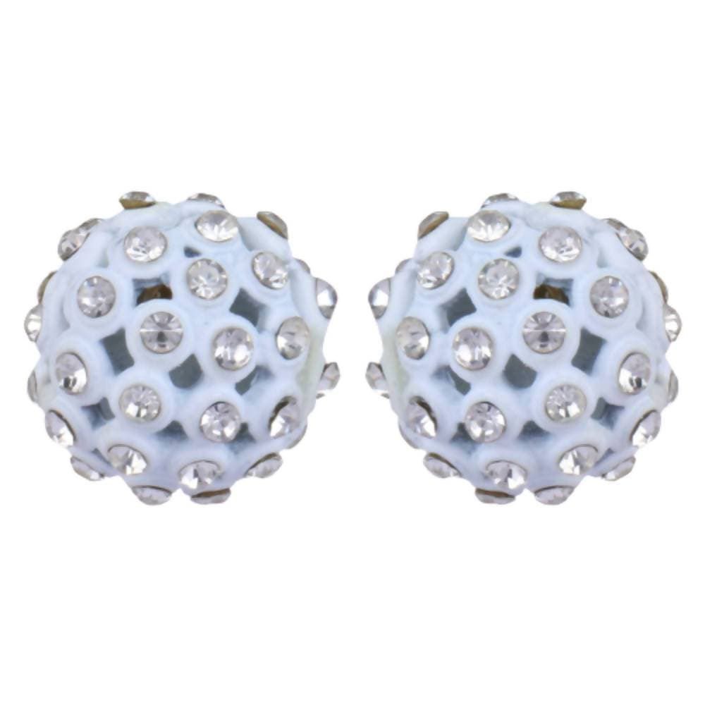 Trendoo Jewelry Gold-Polished Stylish Fancyr White Studs