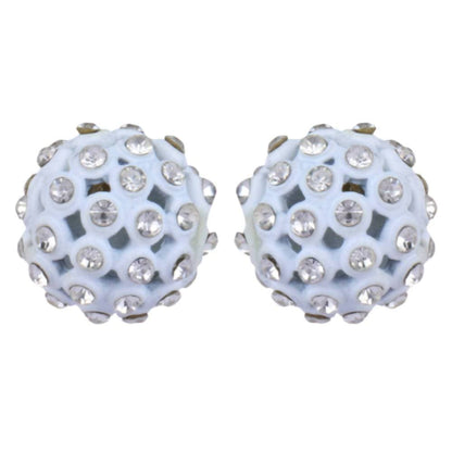 Trendoo Jewelry Gold-Polished Stylish Fancyr White Studs