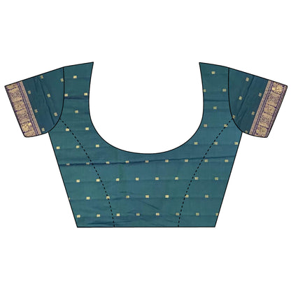 Elora Parrot Green Soft Silk Banarasi Zari Woven Butti Weaving Saree