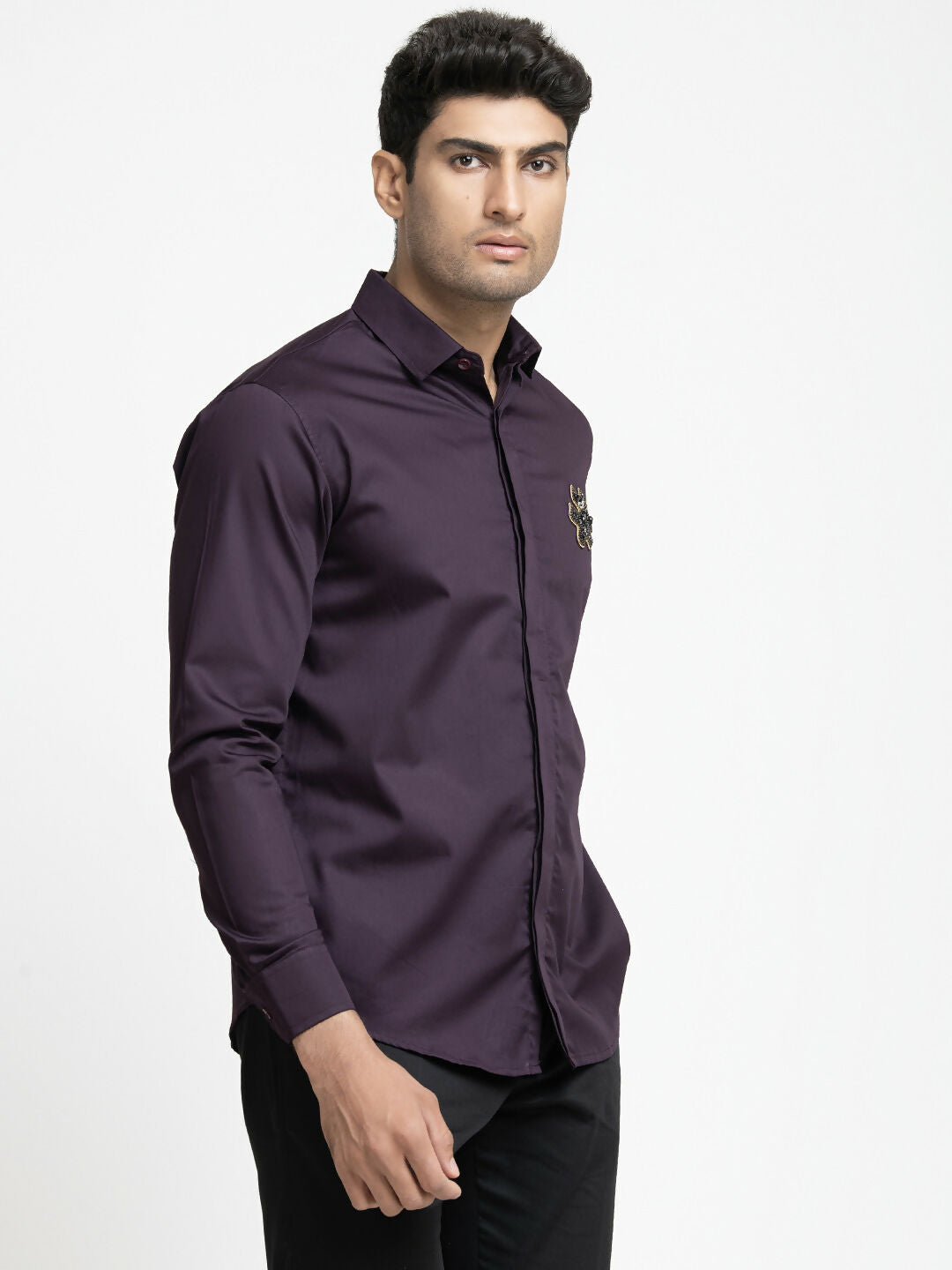 Puzzle Chip Embroidered Shirt by Hilo Design