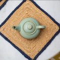Blue Square Shaped Jute Placemat |13 Inches | Set of 4,6