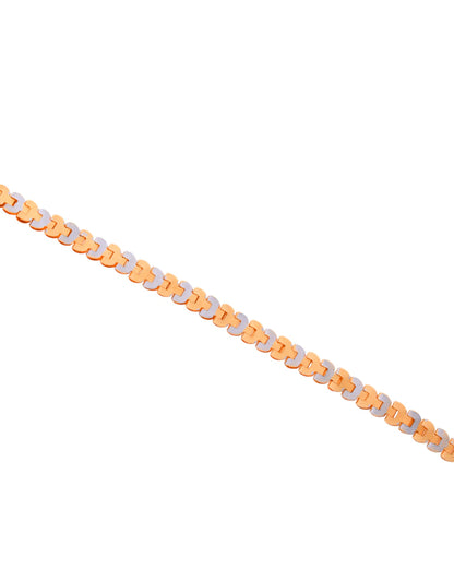 Jewels Nest Stylish Two-Tone Gold-Polished Bracelet