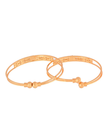 Jewels Nest Gold-Toned Stone Studded Openable Bangles For Women