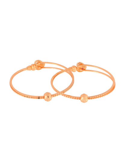 Jewels Nest Gold-Toned Stone Accent Openable Bangles For Women