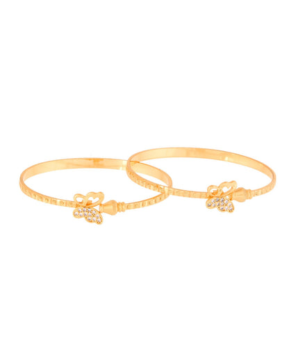 Jewels Nest Gold Plated Heart Charm Bangles Set For Women – Daily & Party Wear