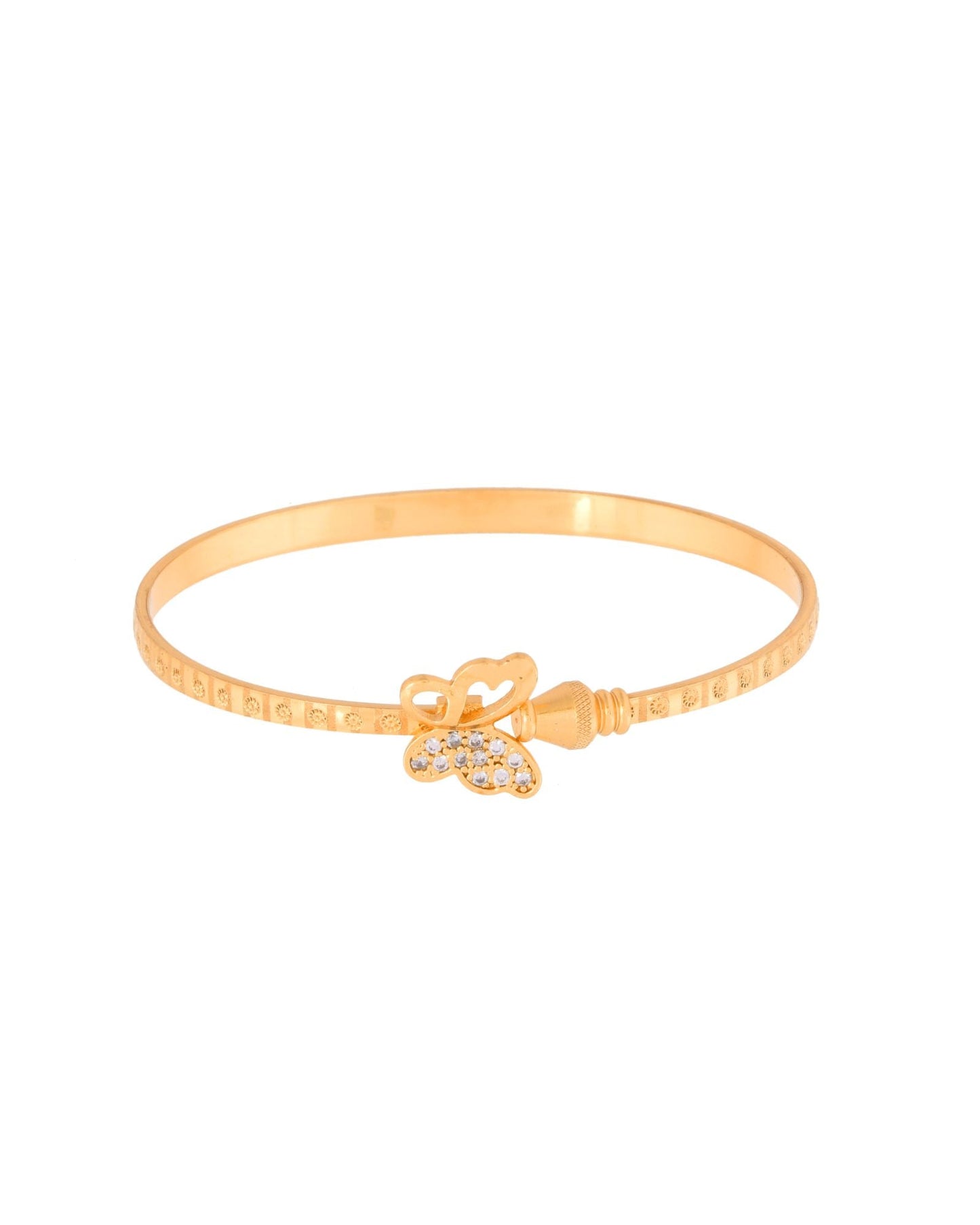 Jewels Nest Gold Plated Heart Charm Bangles Set For Women – Daily & Party Wear