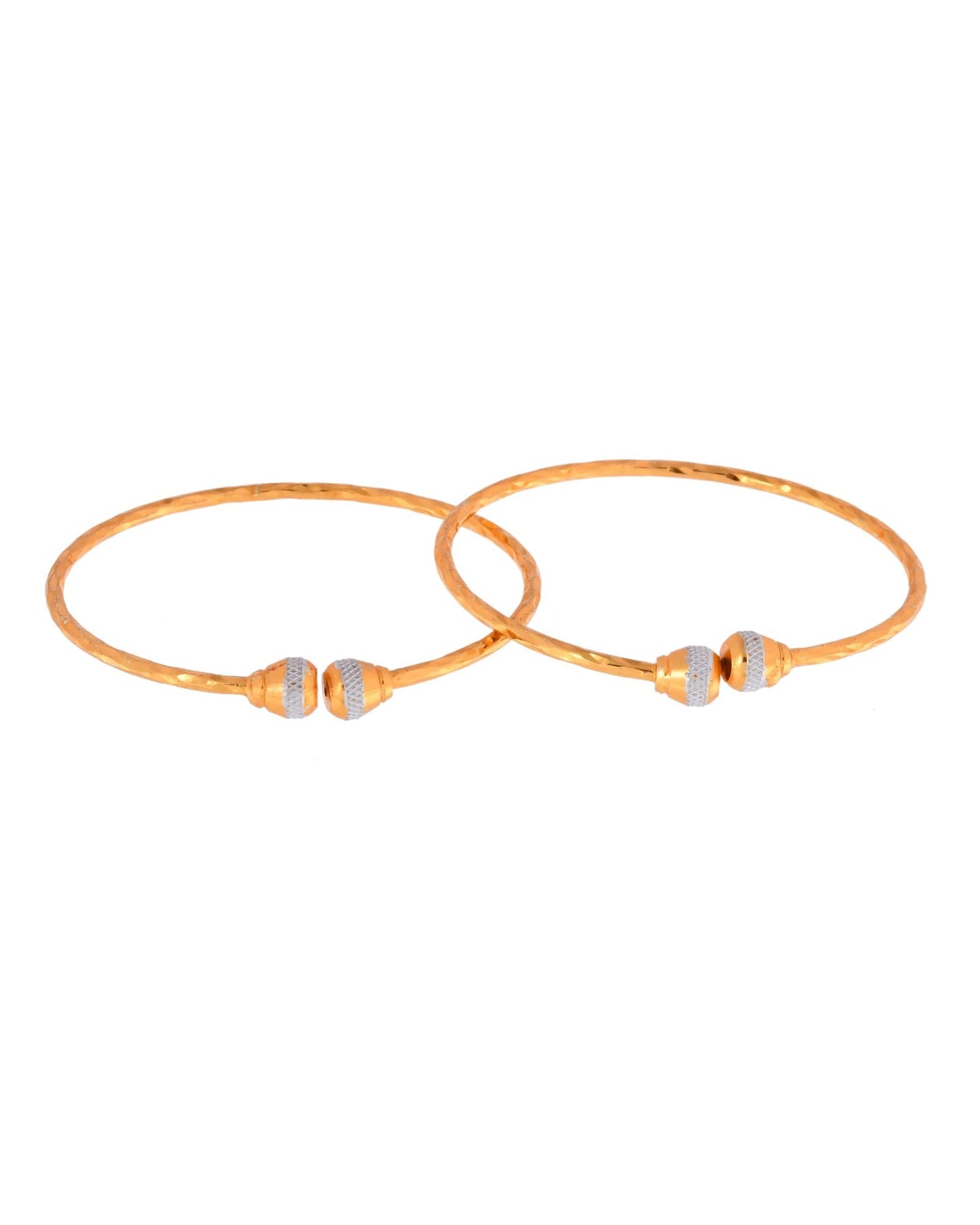 Jewels Nest Gold Plated Textured Finish Bangles Set For Women – Daily Wear
