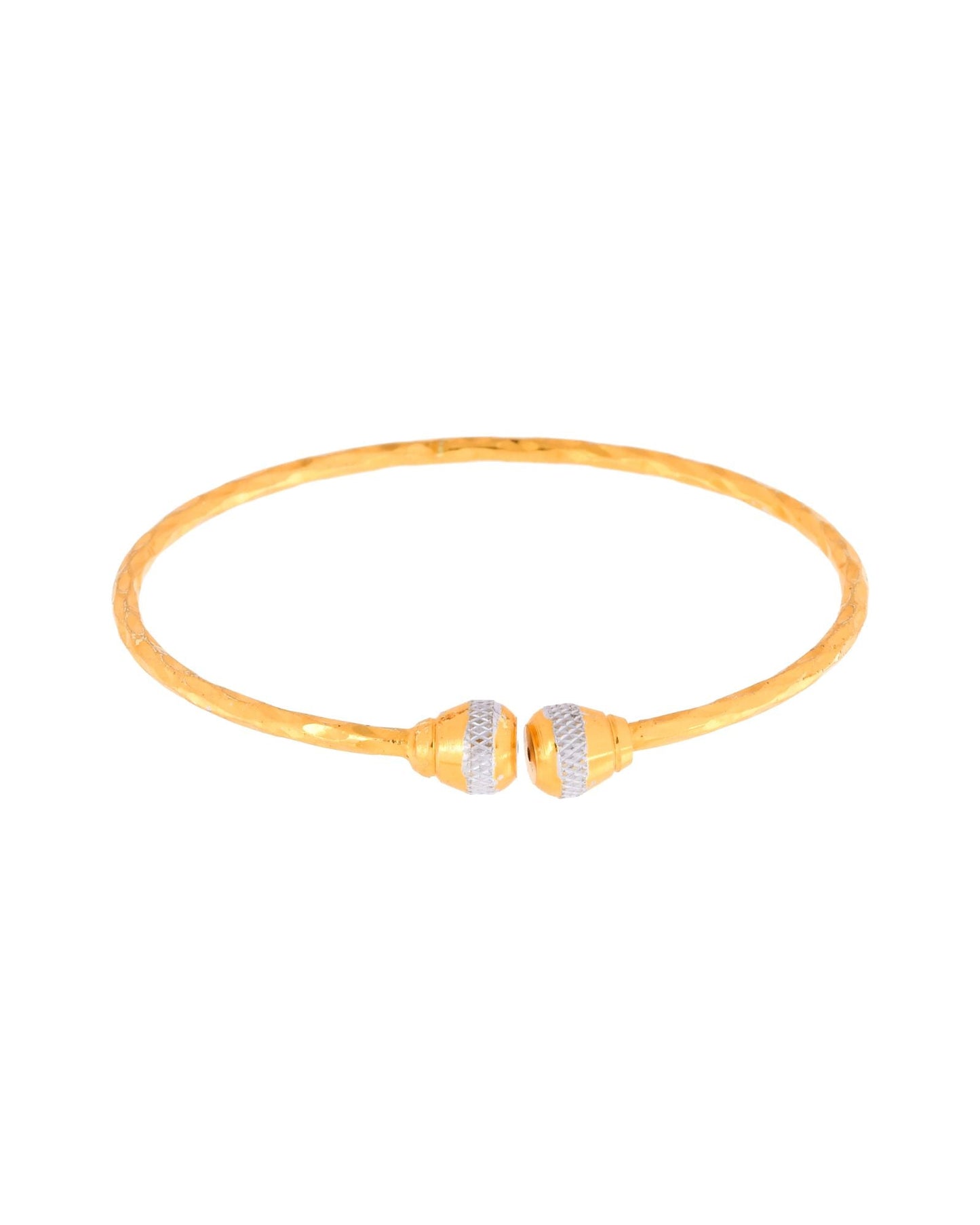 Jewels Nest Gold Plated Textured Finish Bangles Set For Women – Daily Wear