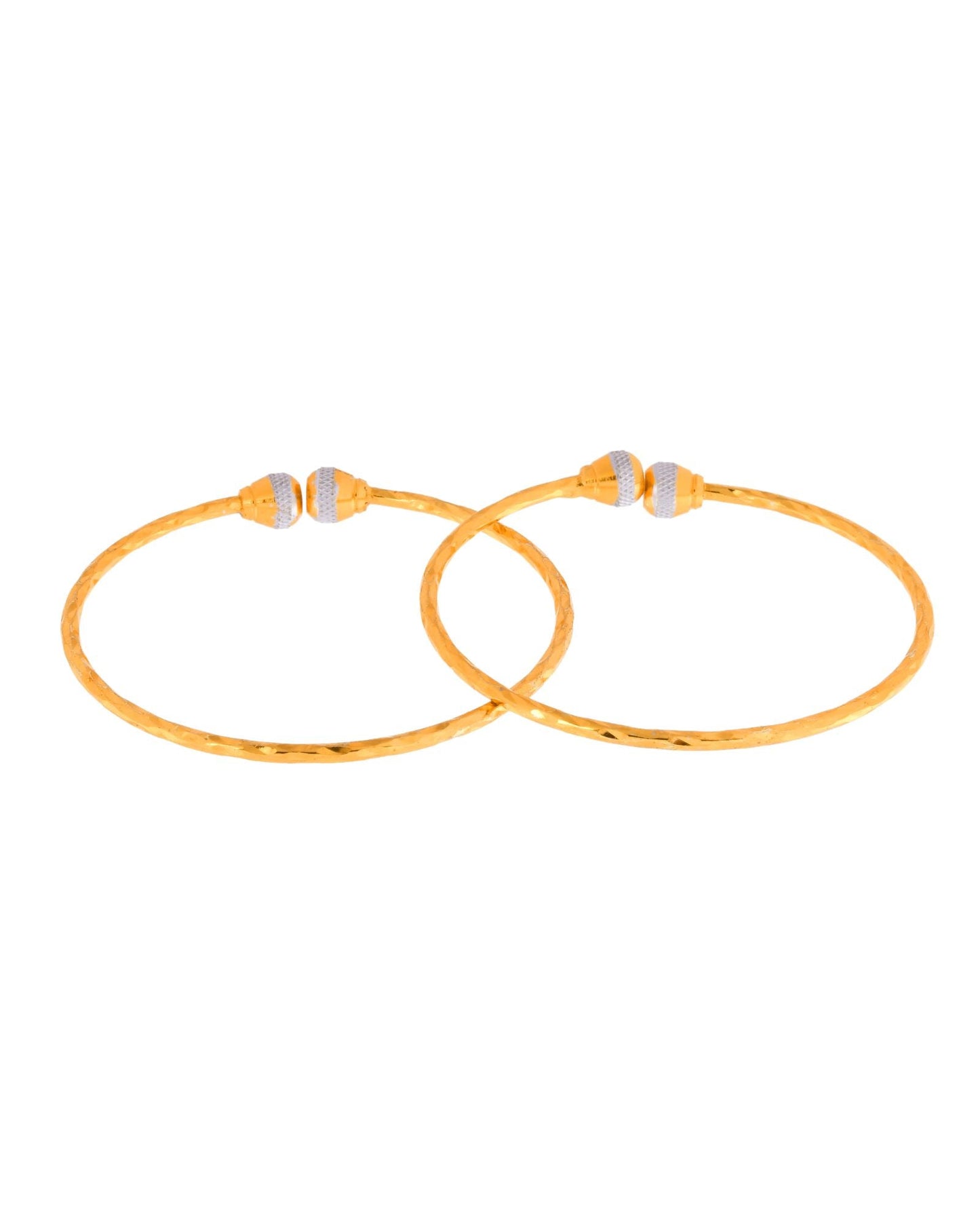 Jewels Nest Gold Plated Textured Finish Bangles Set For Women – Daily Wear