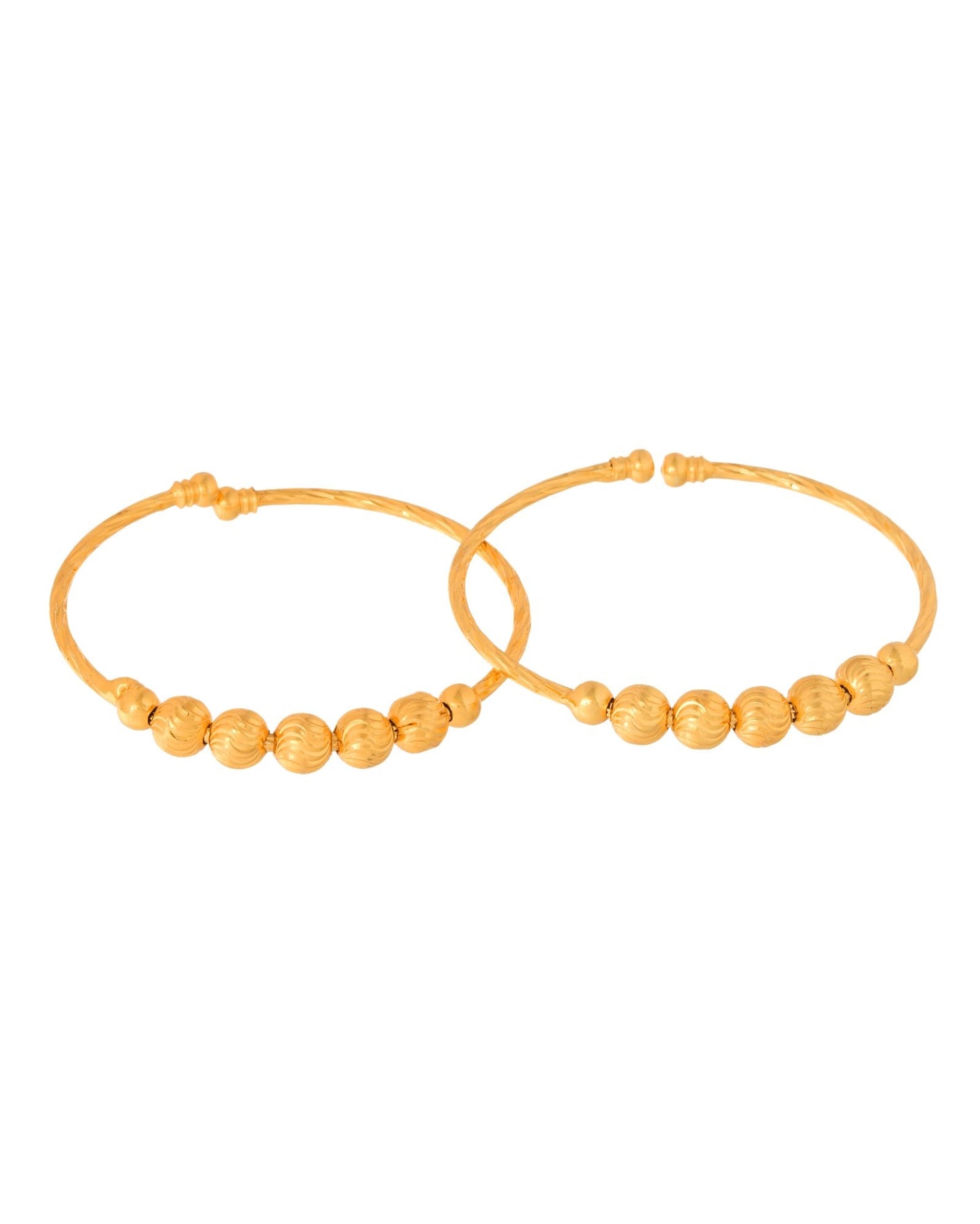 Jewels Nest Gold Plated Beaded Design Bangles Set For Women – Daily Wear
