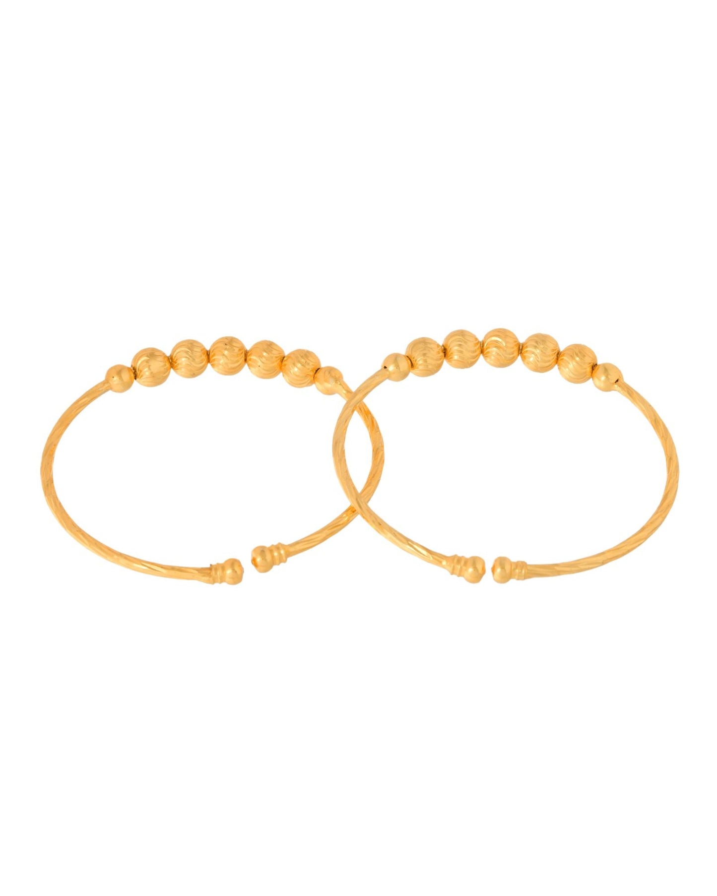 Jewels Nest Gold Plated Beaded Design Bangles Set For Women – Daily Wear