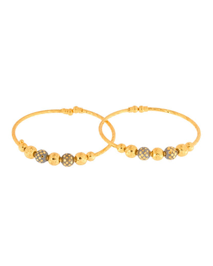 Jewels Nest Gold Plated Beaded Bangles Set For Women – Traditional Daily Wear