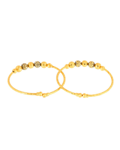 Jewels Nest Gold Plated Beaded Bangles Set For Women – Traditional Daily Wear