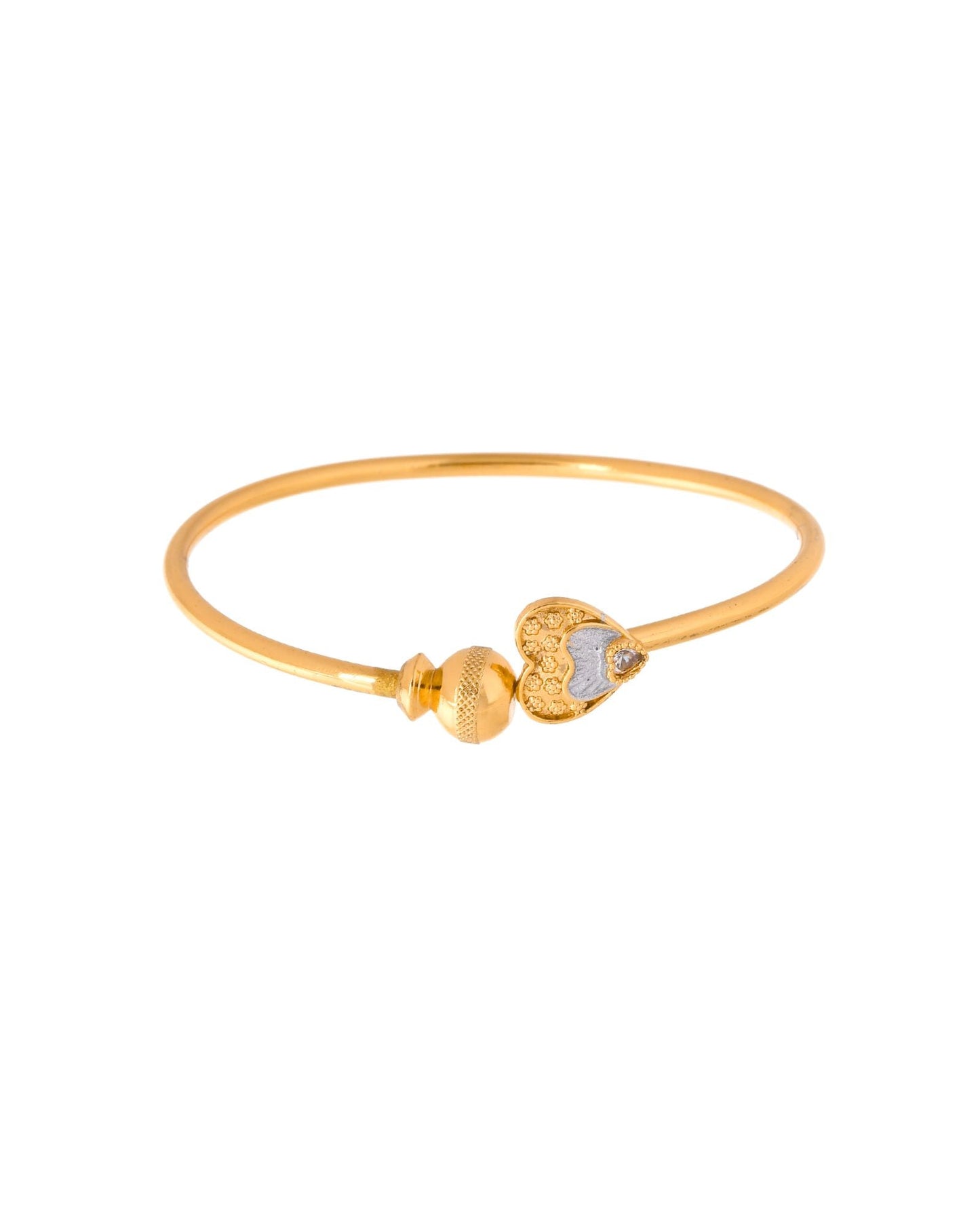Jewels Nest Gold Plated Heart Design Bangles Set For Women – Elegant Festive Wear