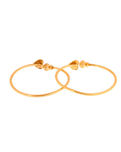 Jewels Nest Gold Plated Heart Design Bangles Set For Women – Elegant Festive Wear