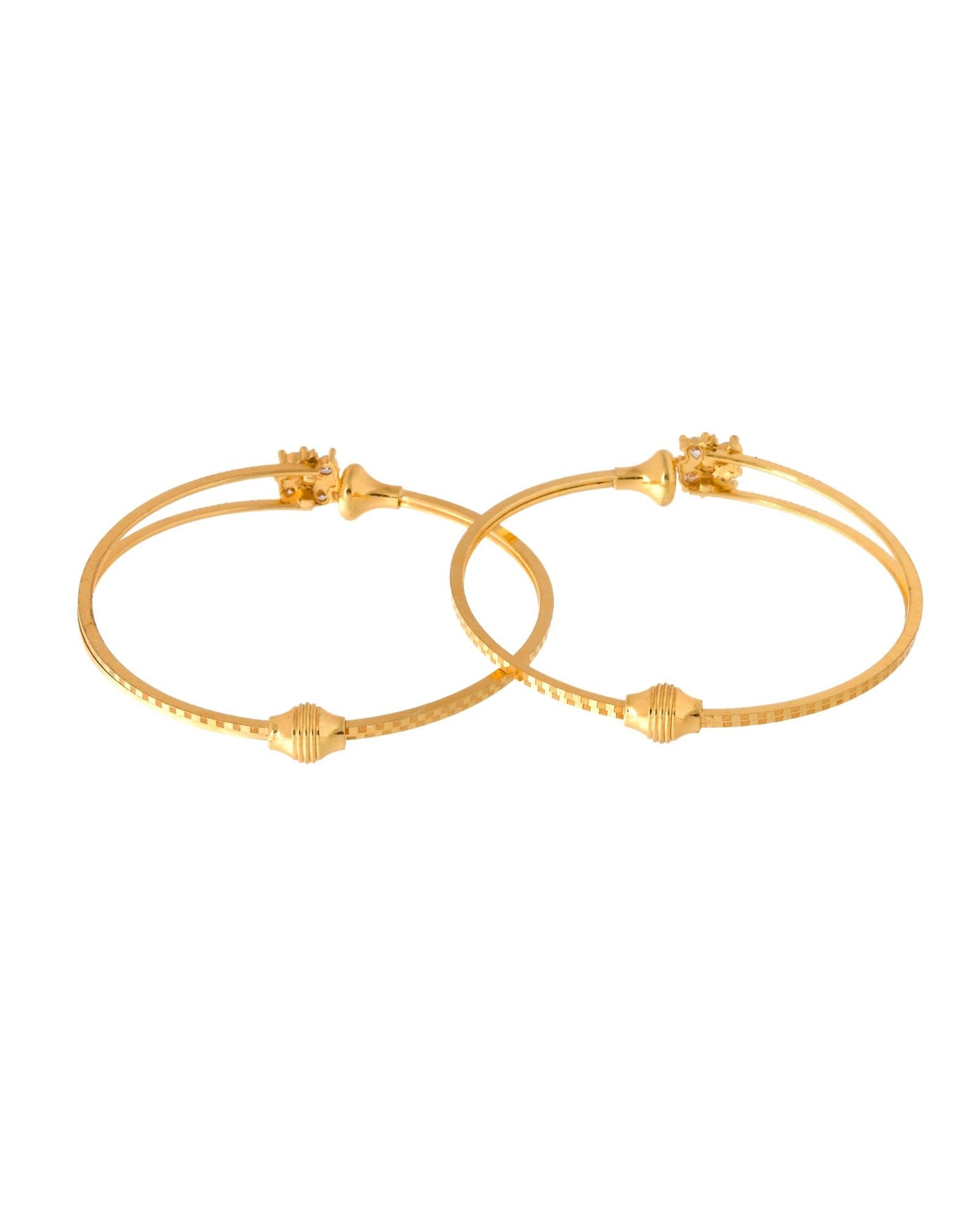 Jewels Nest Gold Plated Floral Stone Bangles Set For Women – Traditional Festive Jewellery