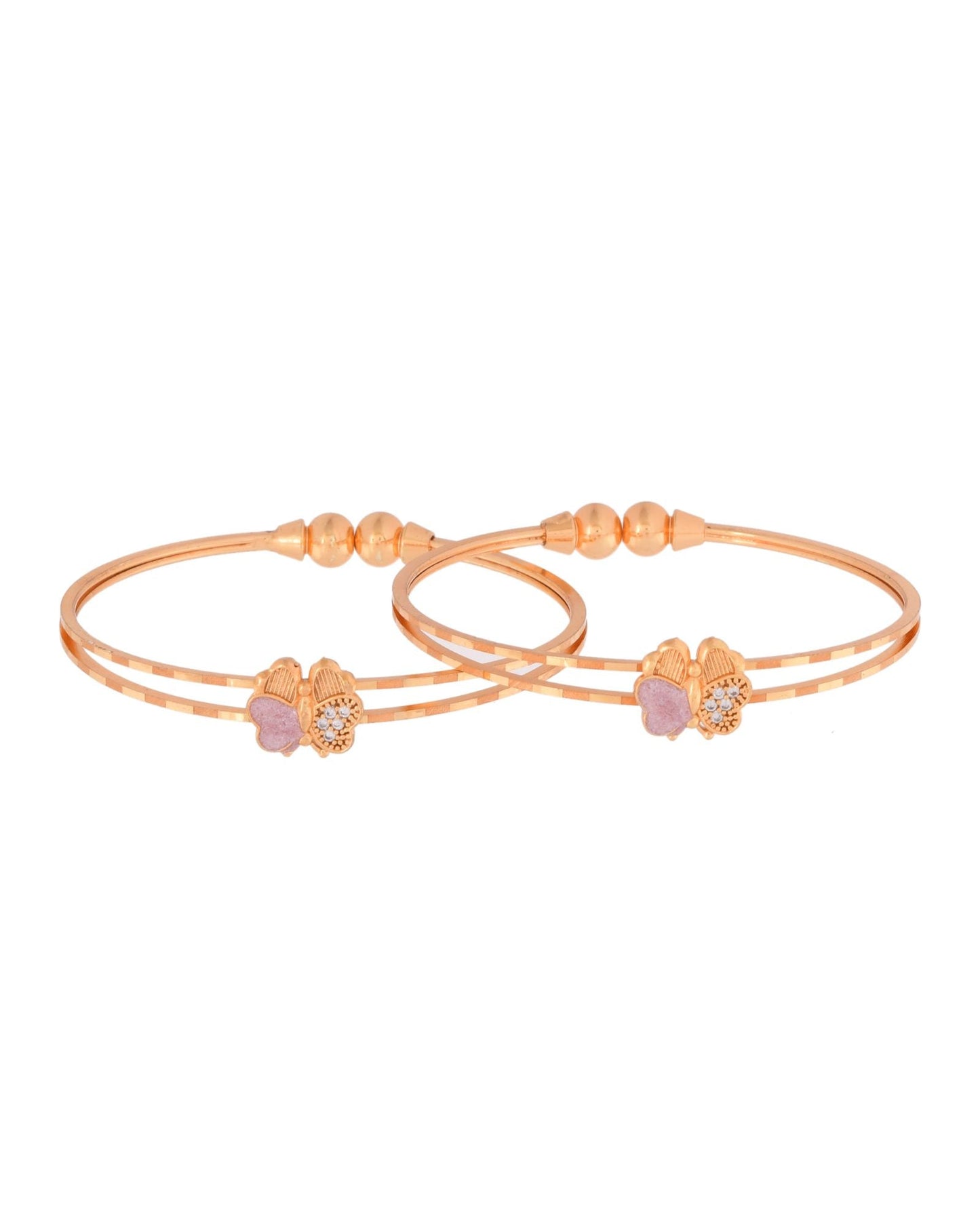 Jewels Nest Gold Plated Butterfly Design Bangles Set For Women – Elegant Festive Jewellery