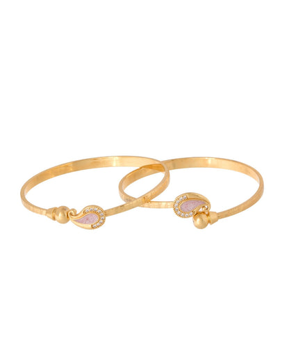 Jewels Nest Gold Plated Paisley Design Bangles Set For Women – Elegant Daily & Festive Wear