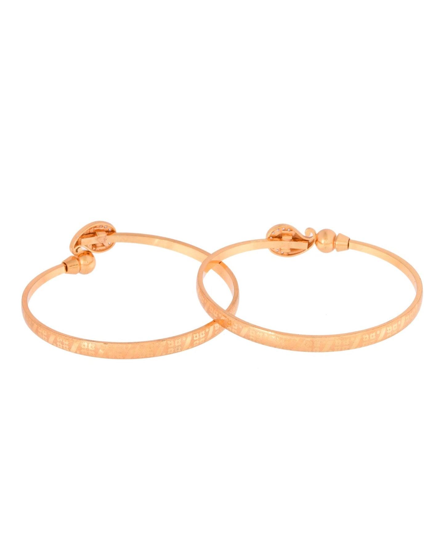 Jewels Nest Gold Plated Paisley Design Bangles Set For Women – Elegant Daily & Festive Wear