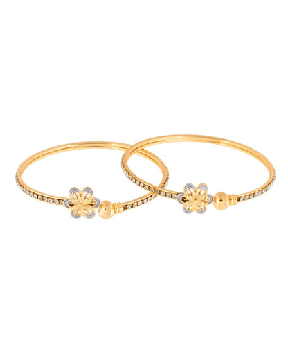 Jewels Nest Gold Plated Floral Stone Bangles Set For Women – Elegant Festive & Party Wear