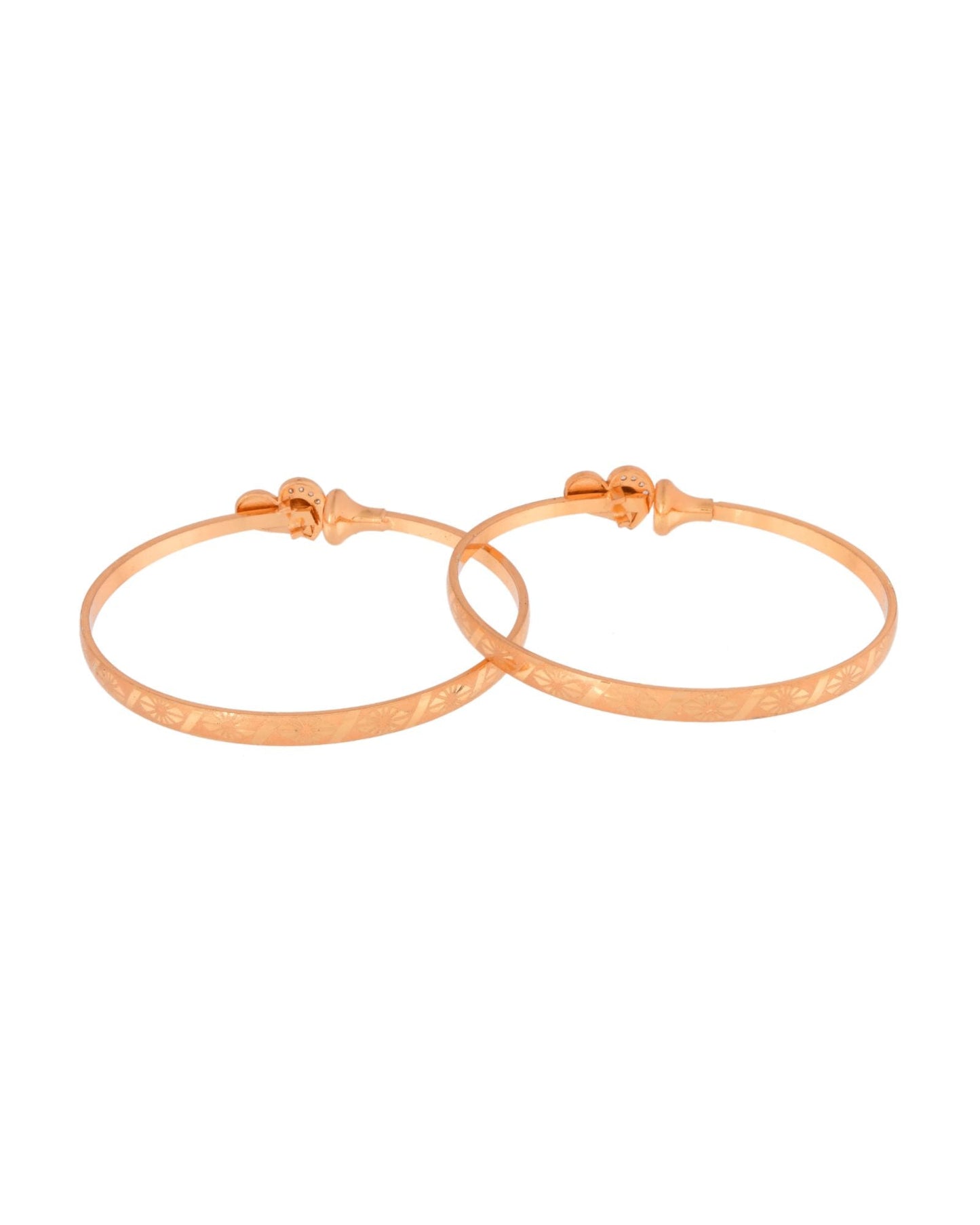 Jewels Nest Gold Plated Heart Design Bangles Set For Women – Elegant Party & Festive Wear