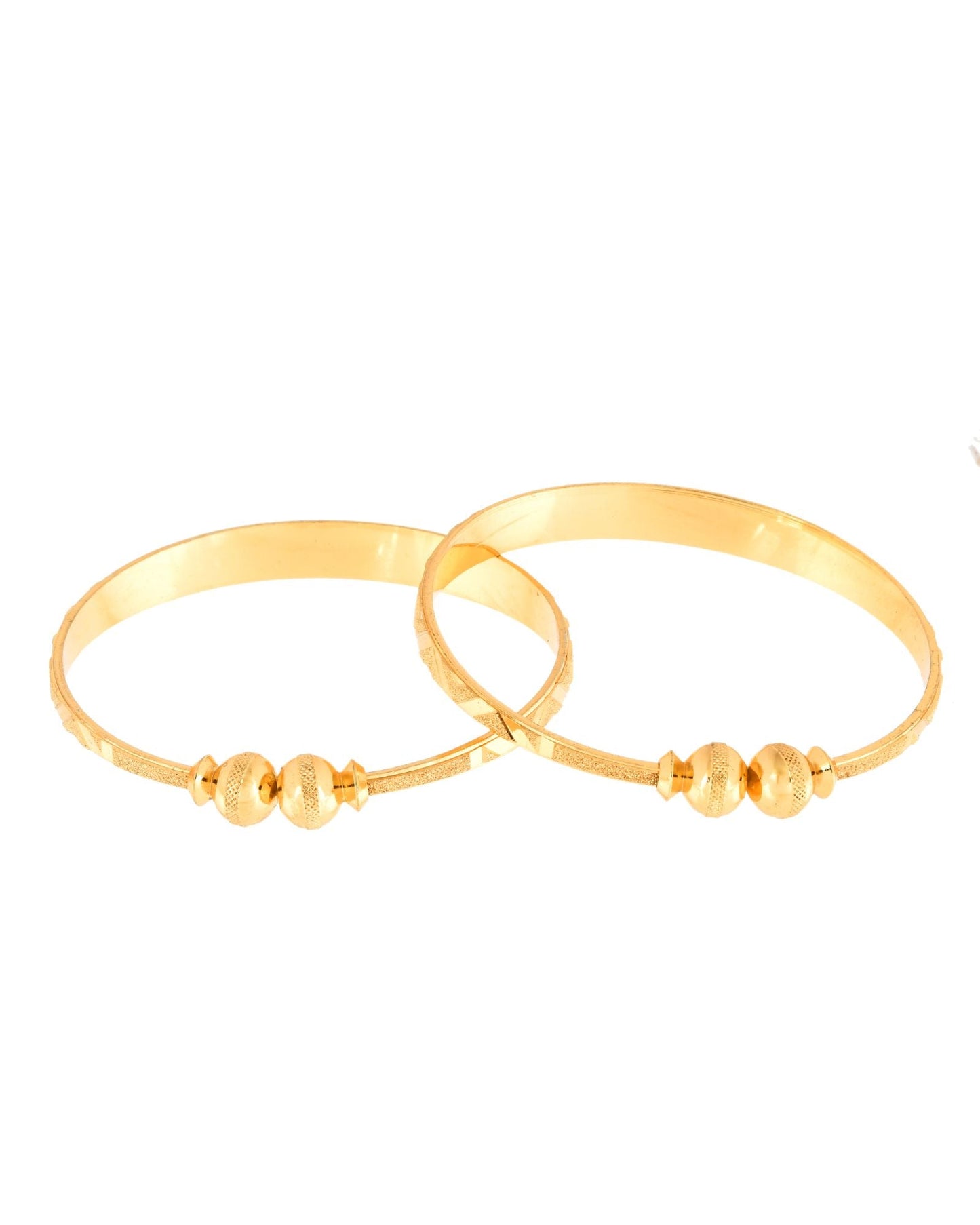 Jewels Nest Gold Plated Zig Zag Design Bangles For Women | Stylish & Lightweight Pair
