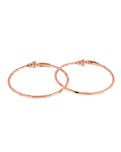 Jewels Nest Rose Gold Textured Finish Bangles For Women | Minimal Daily Wear Pair