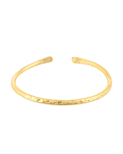 Jewels Nest Gold-Tone Textured Open Cuff Bangles Set For Women (Set Of 6)