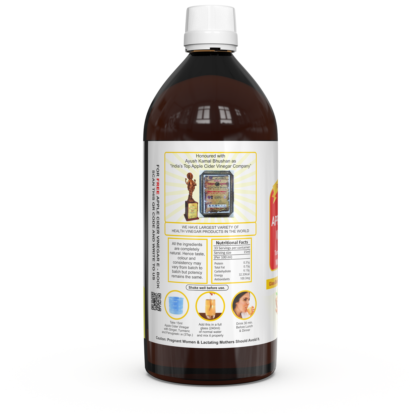Dr. Patkars Apple Cider Vinegar With Ginger Turmeric And Fenugreek