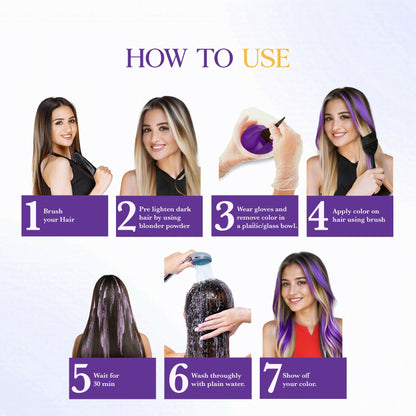 Cosglam Semi Permanent Hair Color for Women & Men (#62 Midnight Violet)