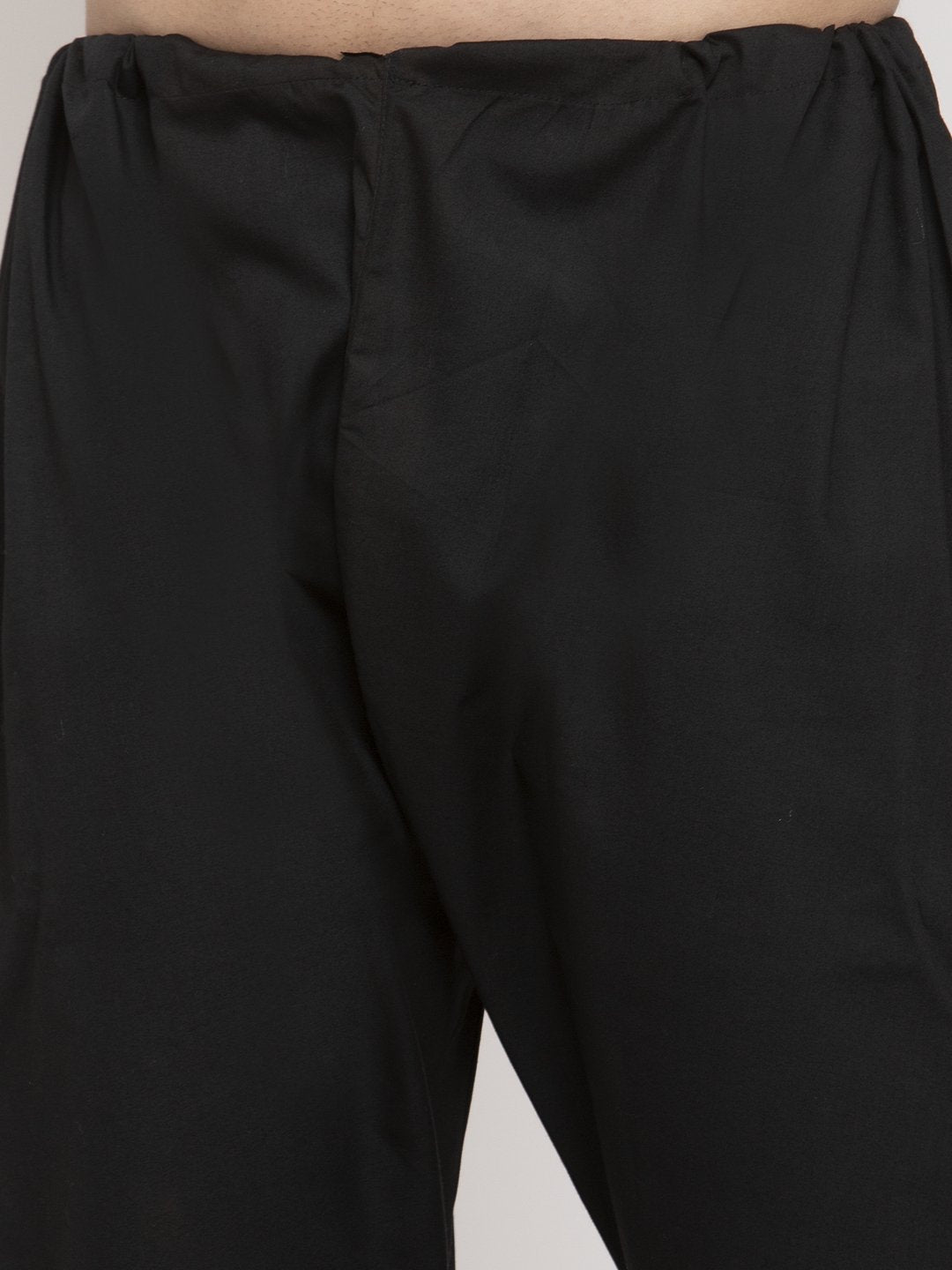 Jompers Men Black Chikan Kurta Only