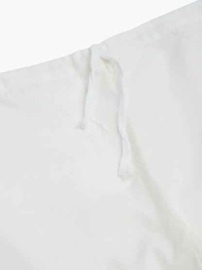 Jompers Men's White Chikankari Embroidered and Sequence Kurta with Churidar