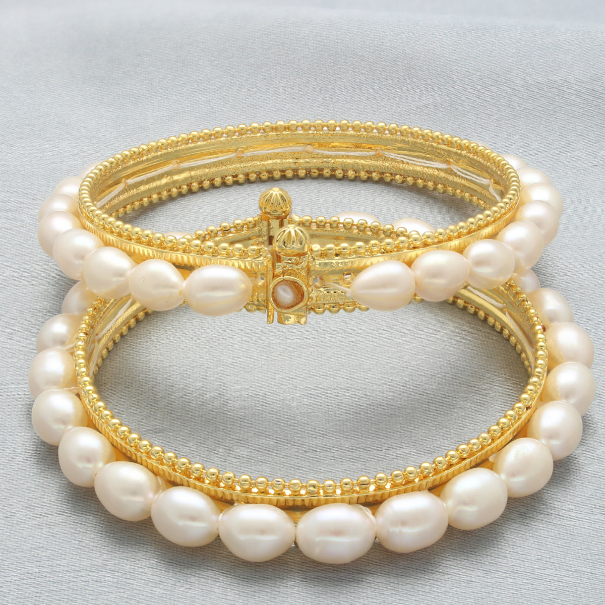 J Pearls Elegant Pearl Bangles