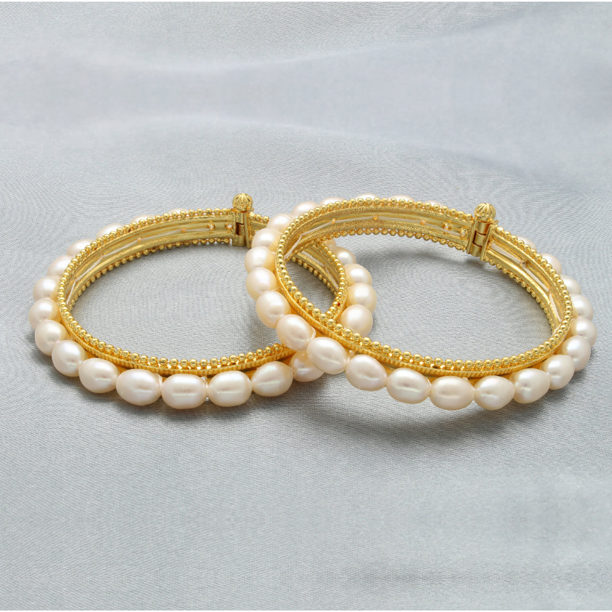 J Pearls Elegant Pearl Bangles