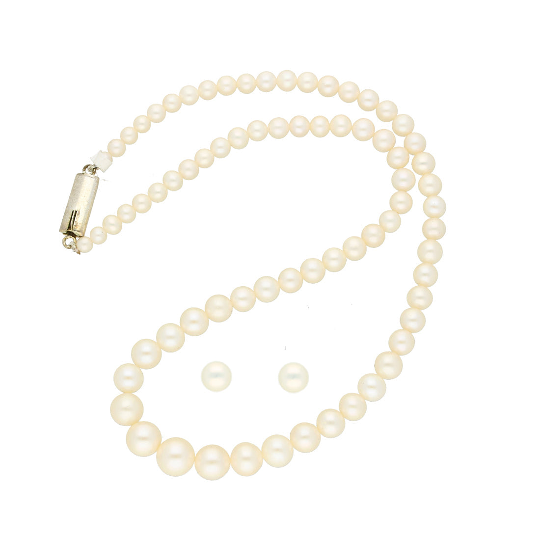 J Pearls Single Line Round Pearl Necklace - Real Pearl Jewelry