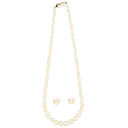 J Pearls Single Line Round Pearl Necklace - Real Pearl Jewelry