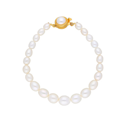 J Pearls White Charm Pearl Bracelet - Real Pearl Jewelry