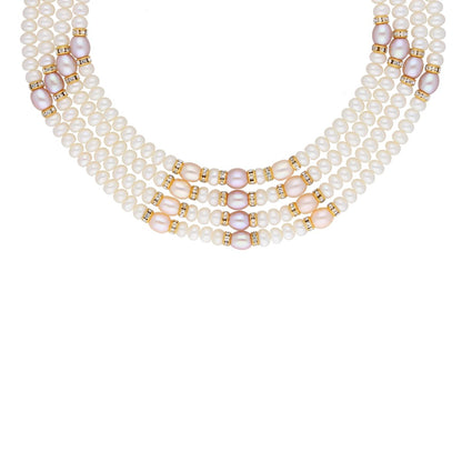 J Pearls 4 Line 4-5Mm Oval Pearl Set - Real Pearl Jewelry