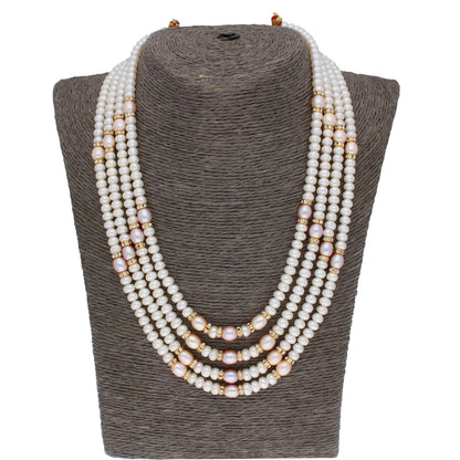J Pearls 4 Line 4-5Mm Oval Pearl Set - Real Pearl Jewelry