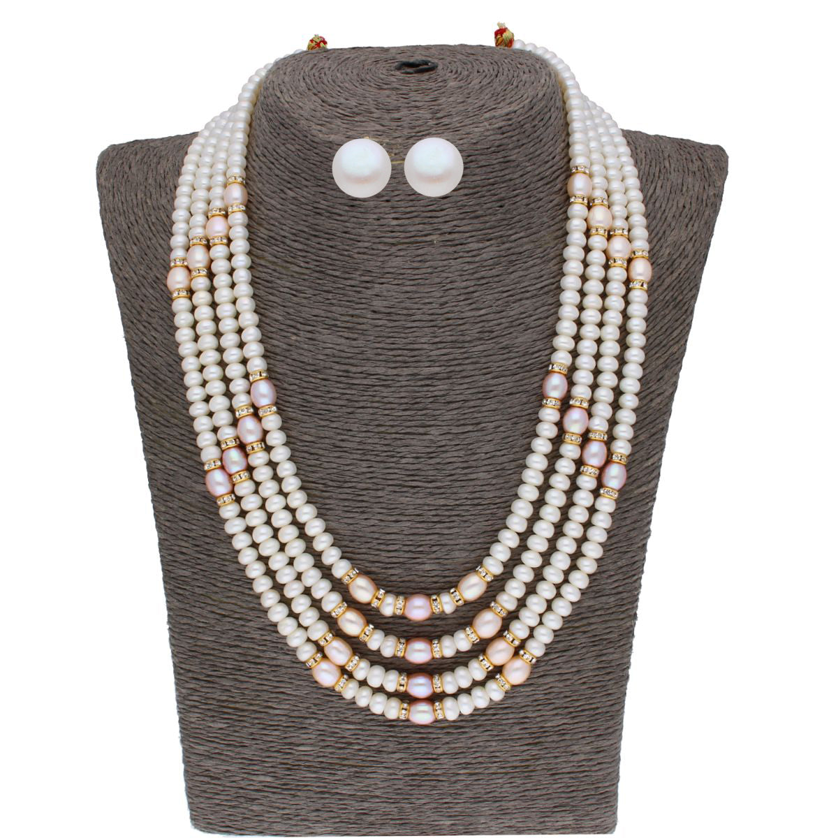 J Pearls 4 Line 4-5Mm Oval Pearl Set - Real Pearl Jewelry