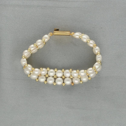 J Pearls Zaida 2 Lines Pearl Bracelet