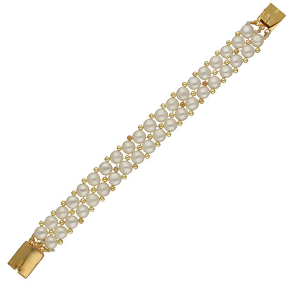 J Pearls Zaida 2 Lines Pearl Bracelet