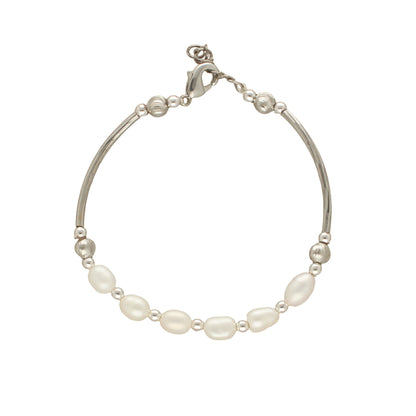 J Pearls Unique 1 Line Pearl Bracelet