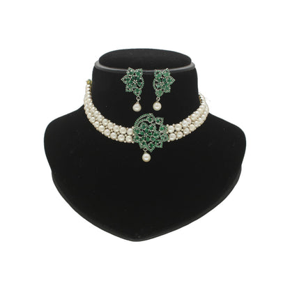 J Pearls 2 String White Pearl Choker
