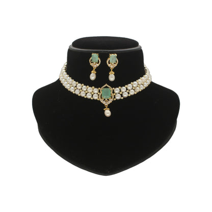 J Pearls Charming 2 String White Pearl Choker