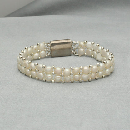 J Pearls Marvelous 2 Lines Pearl Bracelet