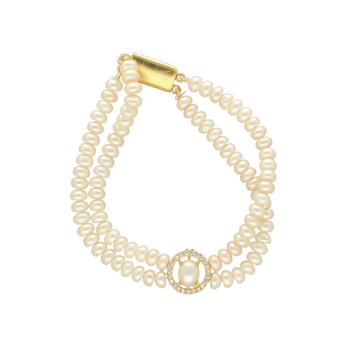 J Pearls Ovia Dual Line Pearl Bracelet
