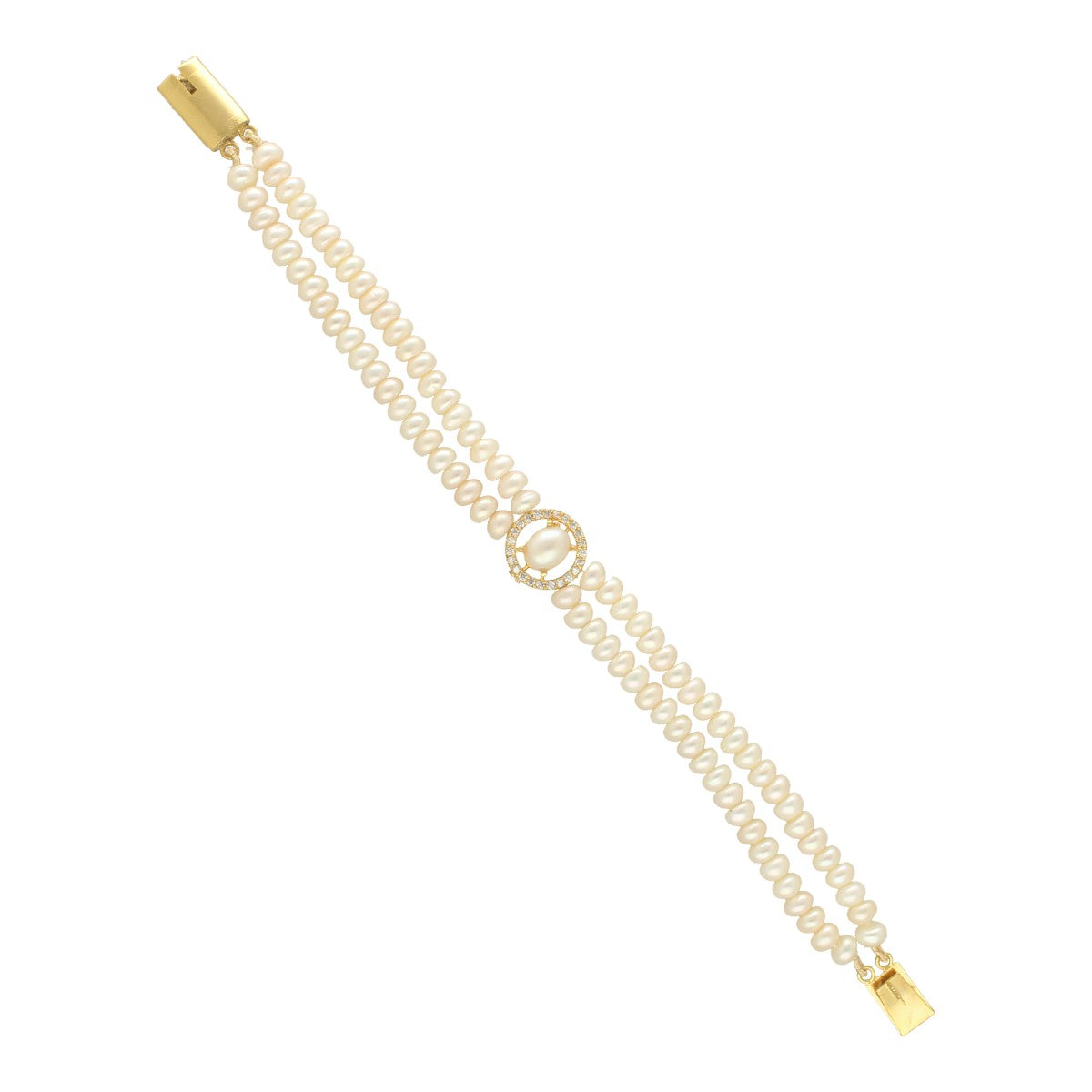 J Pearls Ovia Dual Line Pearl Bracelet