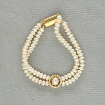 J Pearls Ovia Dual Line Pearl Bracelet