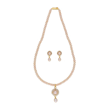J Pearls Qushi 1 Line Button Pearl Set - Real Pearl Jewelry